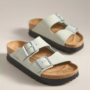 NEW Papillio by Birkenstock Sizes EU 37-41 Arizona Platform Sandals - Pure Sage